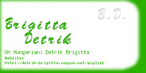 brigitta detrik business card